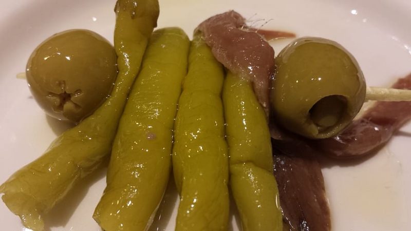 Gilda skewer tasty tapas anchovy pepper olive TravelAndHome