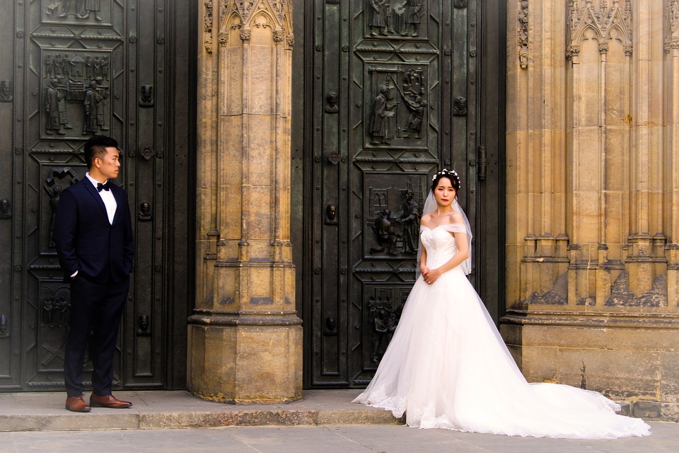 Prague OPEN FOR TOURISM TRAVELLERS St Vitus Cathedral Bride And Groom