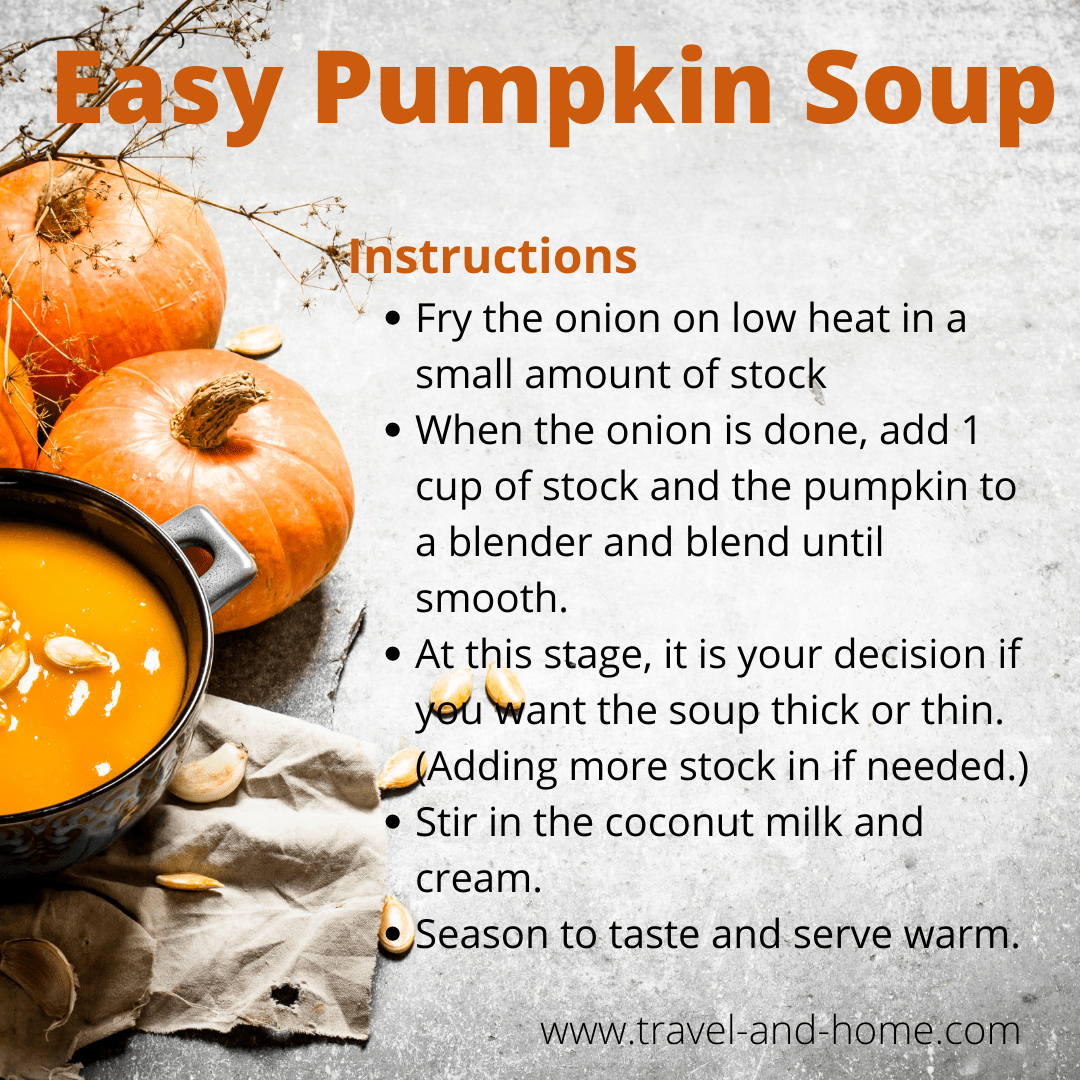 Instructions for Easy Pumpkin Soup
