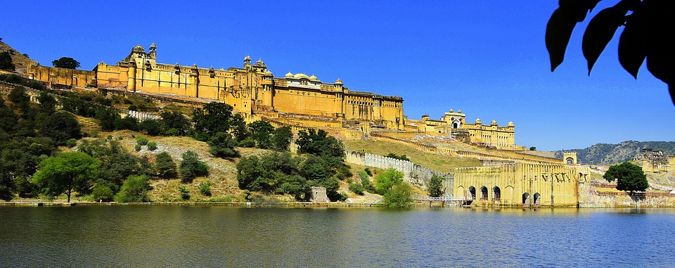 Amber Fort Fort Jaipur Rajasthan India Maota Lake