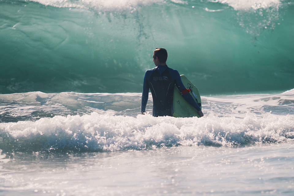 Water Wave Sea Nature Power Surfer Board Sport Hawaii