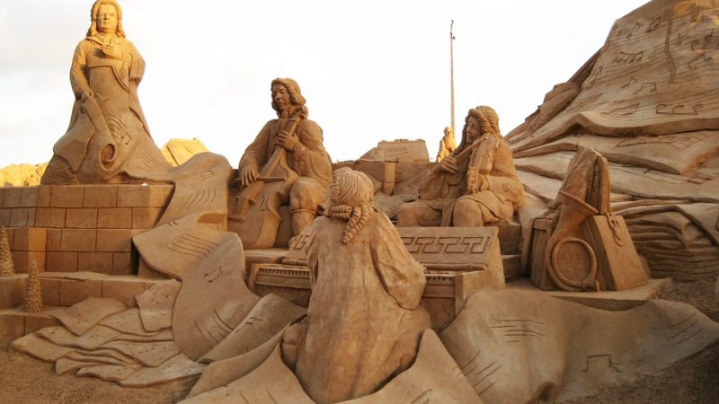 Algarve Portugal sand sculptures travel and home music