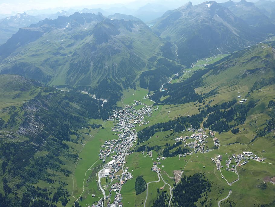 Paragliding views Lech am Arlberg Austria