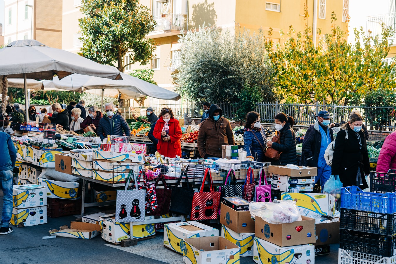 City market in Rome