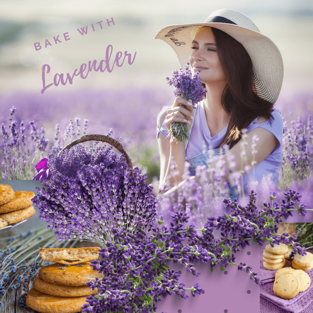 Bake with lavender edible flowers