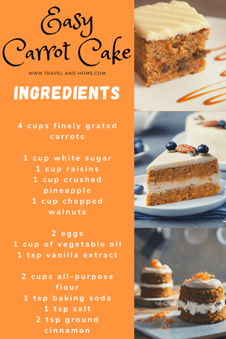 Easy Carrot Cake Recipe Ingredients