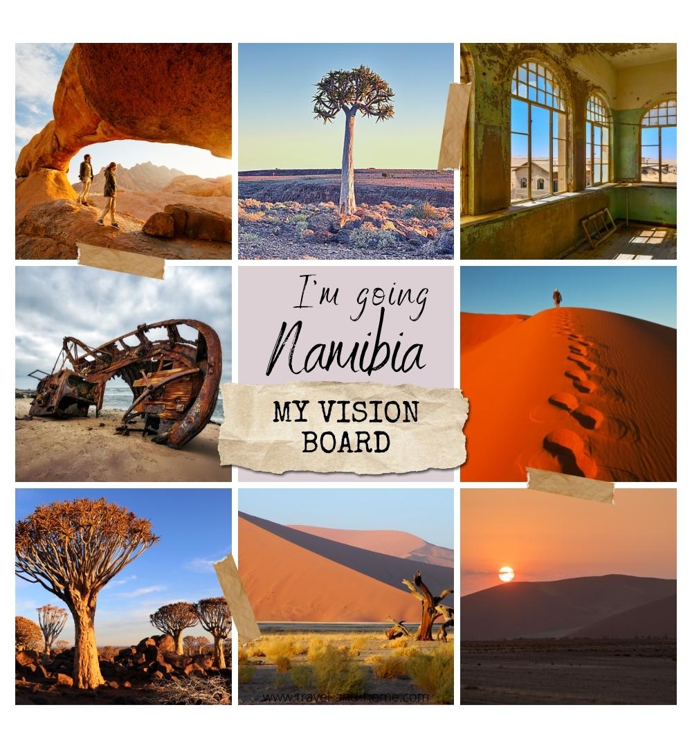 Vision Board Travel Destinations Namibia Holiday
