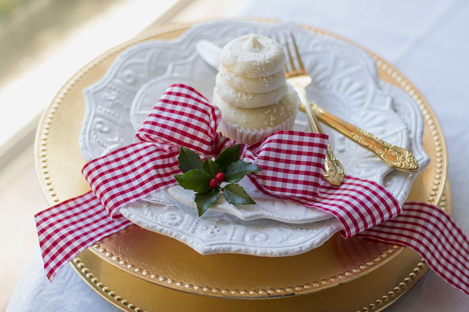 Table setting for Christmas Recipes