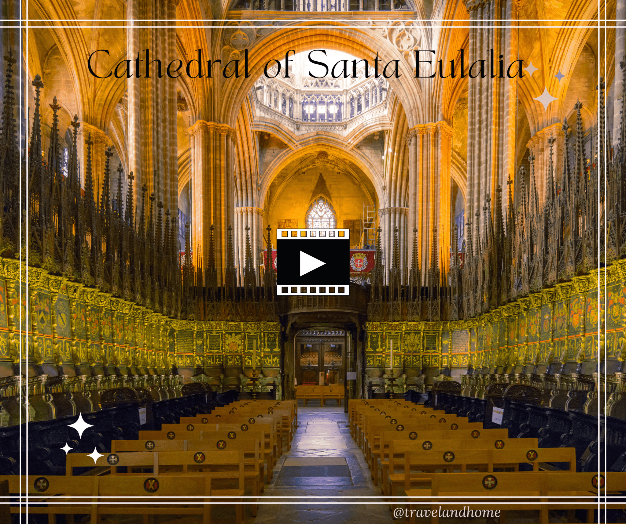 Cathedral of Santa Eulalia Barcelona free virtual travel video