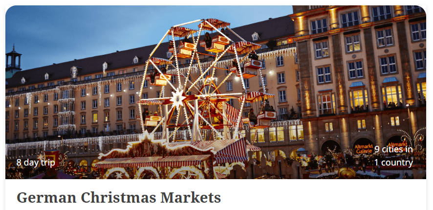 Christmas markets tours Germany savings