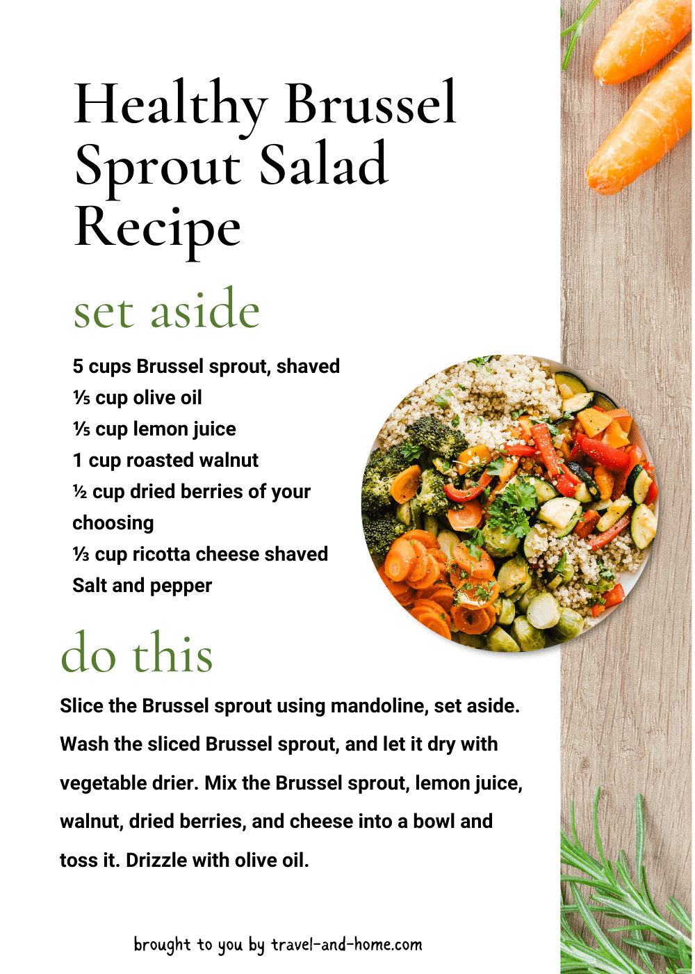 Healthy Brussel Sprout Salad Recipe salad recipes for the summer