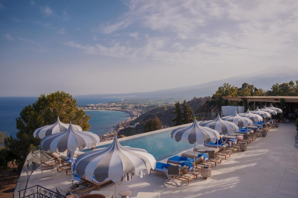 San Domenico Palace beautiful terraces most popular hotel in Taormina