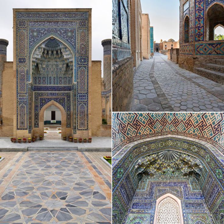 ancient blue architecture in Samarkand Uzbekistans rd largest city