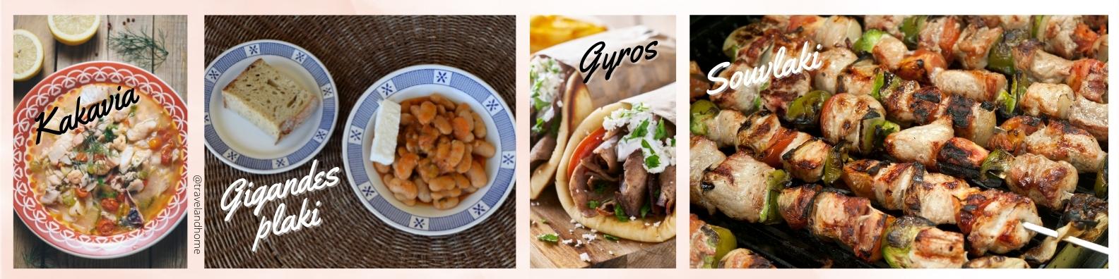 Greek Cuisine traditional Greek food and drinks kakavia gyros gigandes plaki souvlaki street food