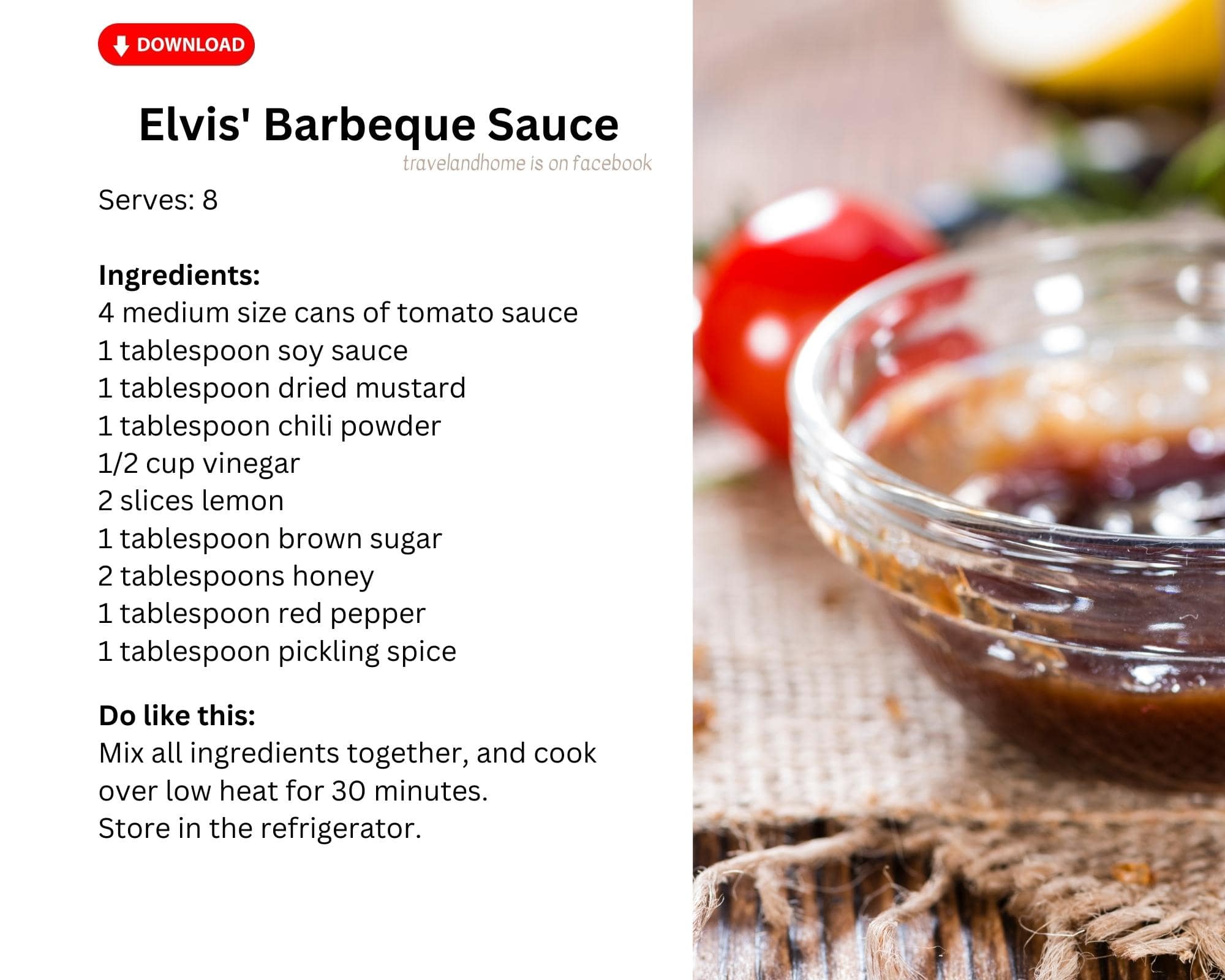 Quick and easy recipe for one Elvis favorite food bbq sauce barbeque sauce recipe min