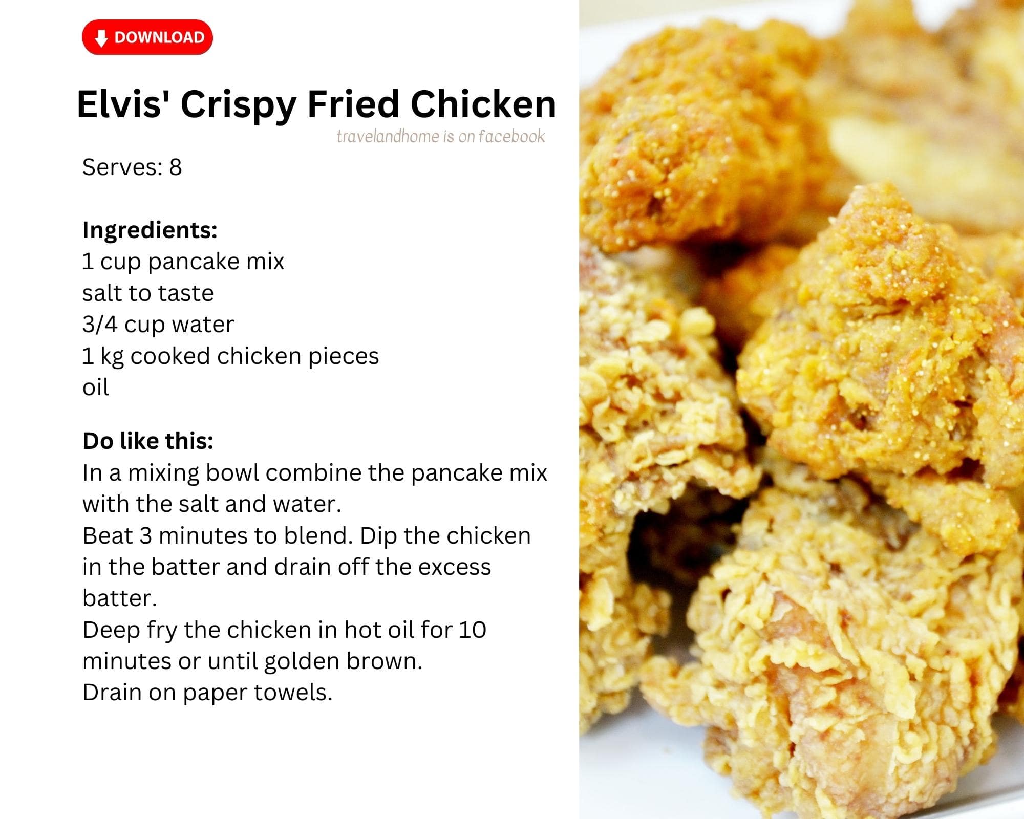 Quick and easy recipe for one Elvis favorite food crispy fried chicken min