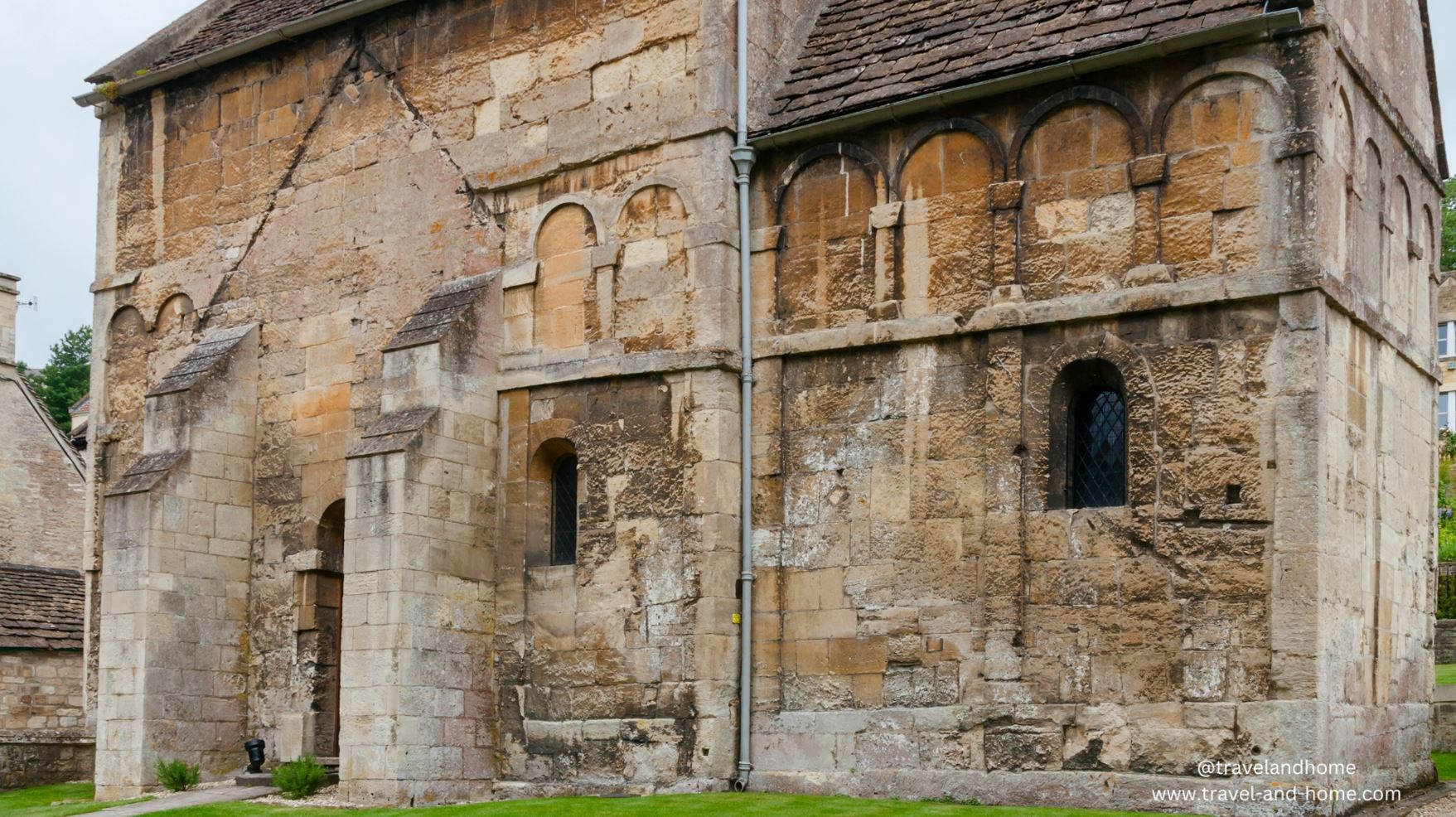 Historic Saxon St Laurence Church in Bradford on Avon, Wiltshire, windows tax min